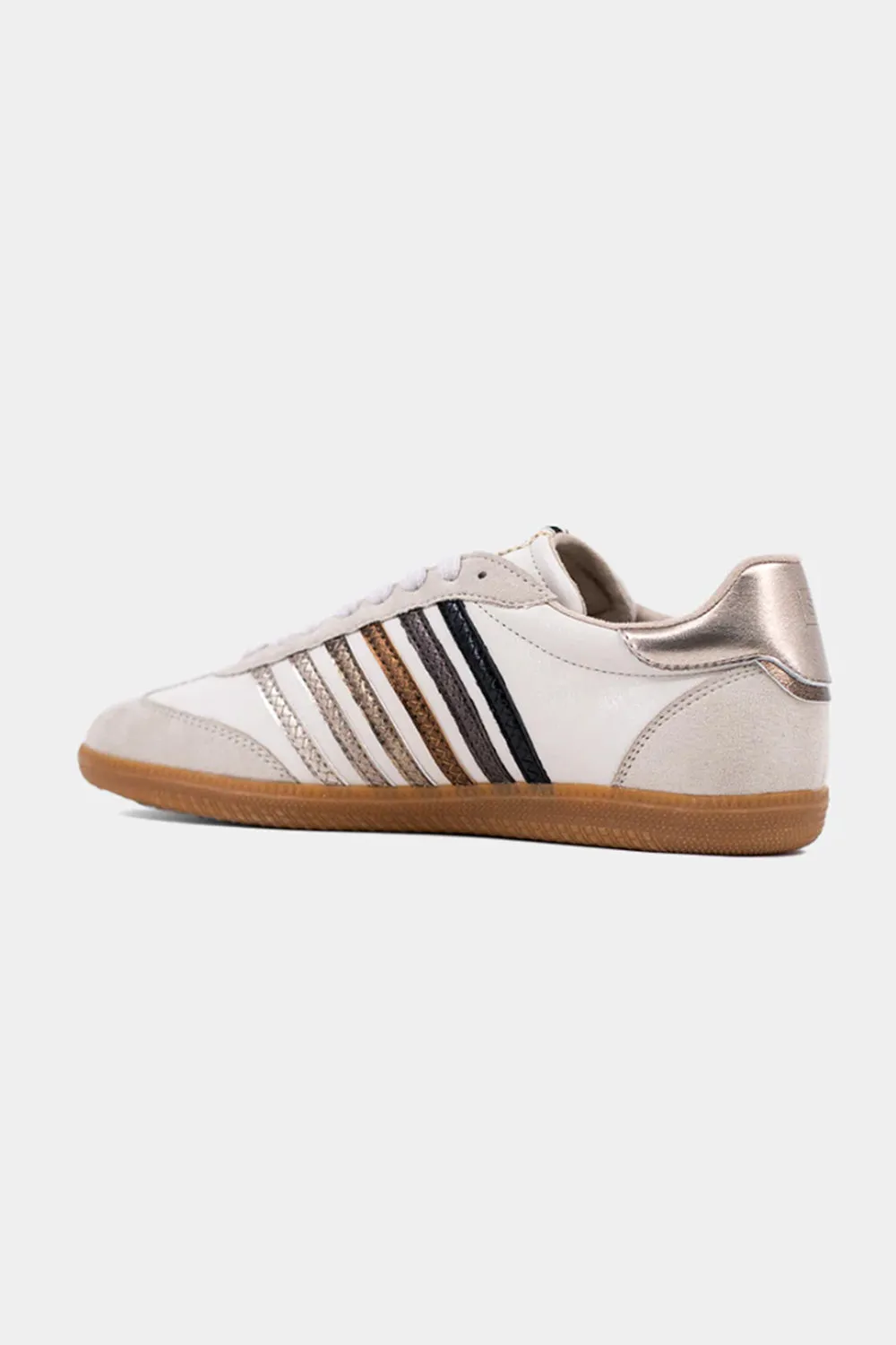 Shu Shop Stevie Sneakers for Women in Metallic Cream | STEVIE-METALLICS