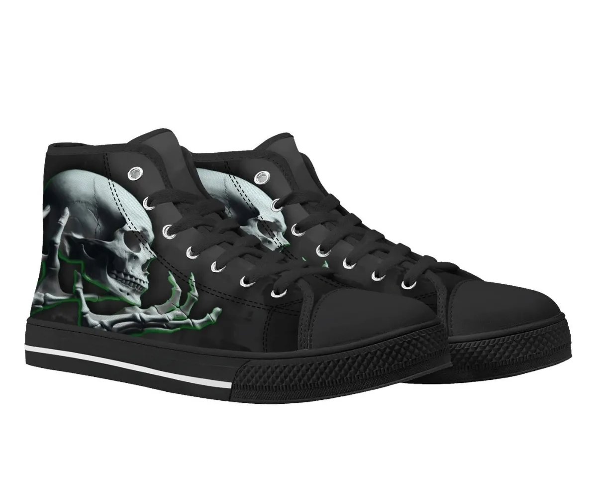 Skull and Skeleton Hands High Tops
