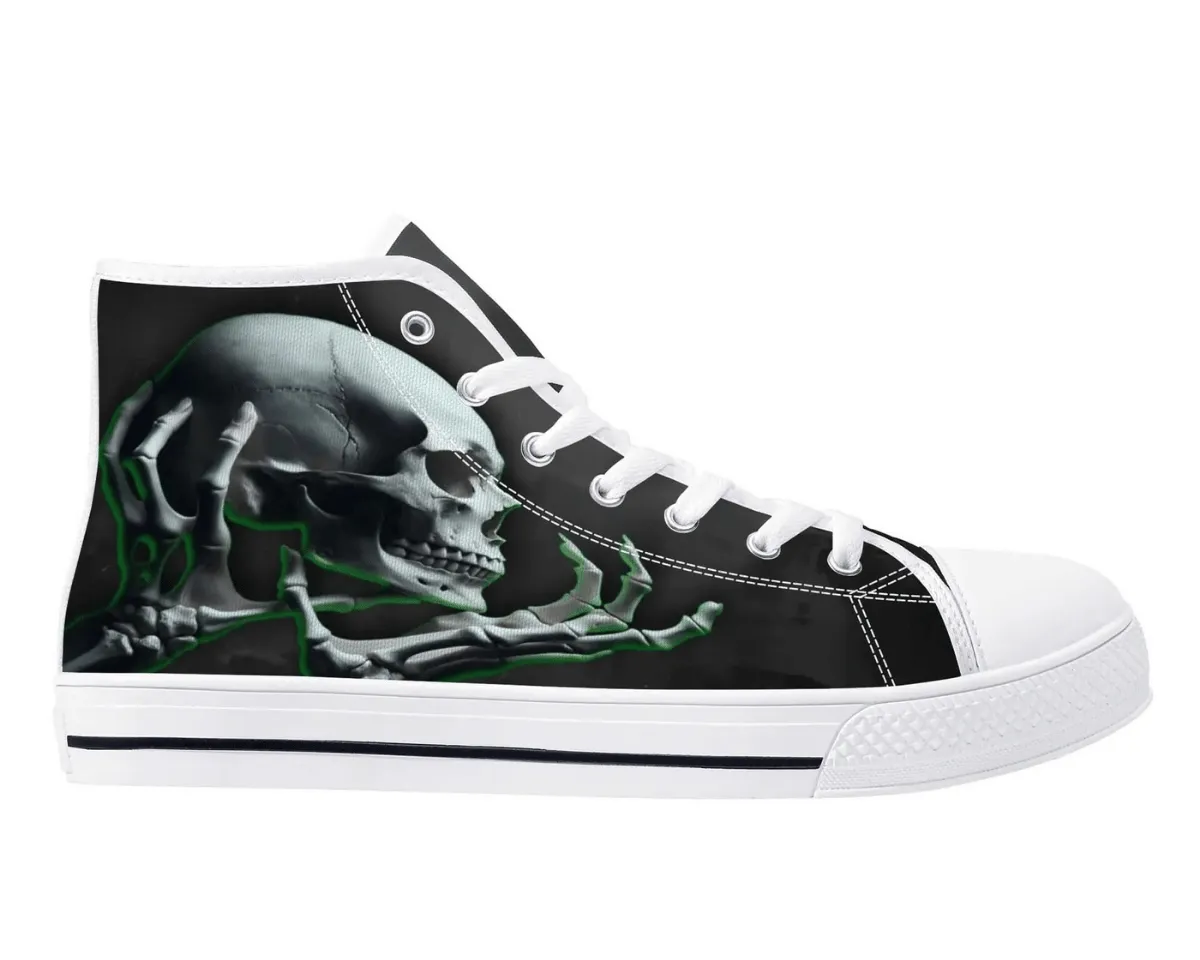 Skull and Skeleton Hands High Tops