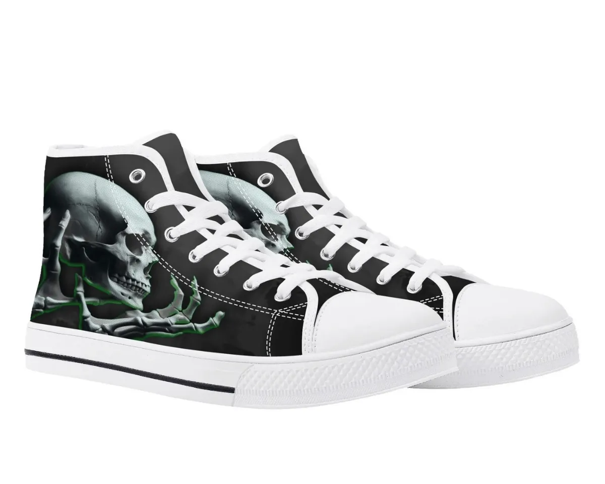Skull and Skeleton Hands High Tops