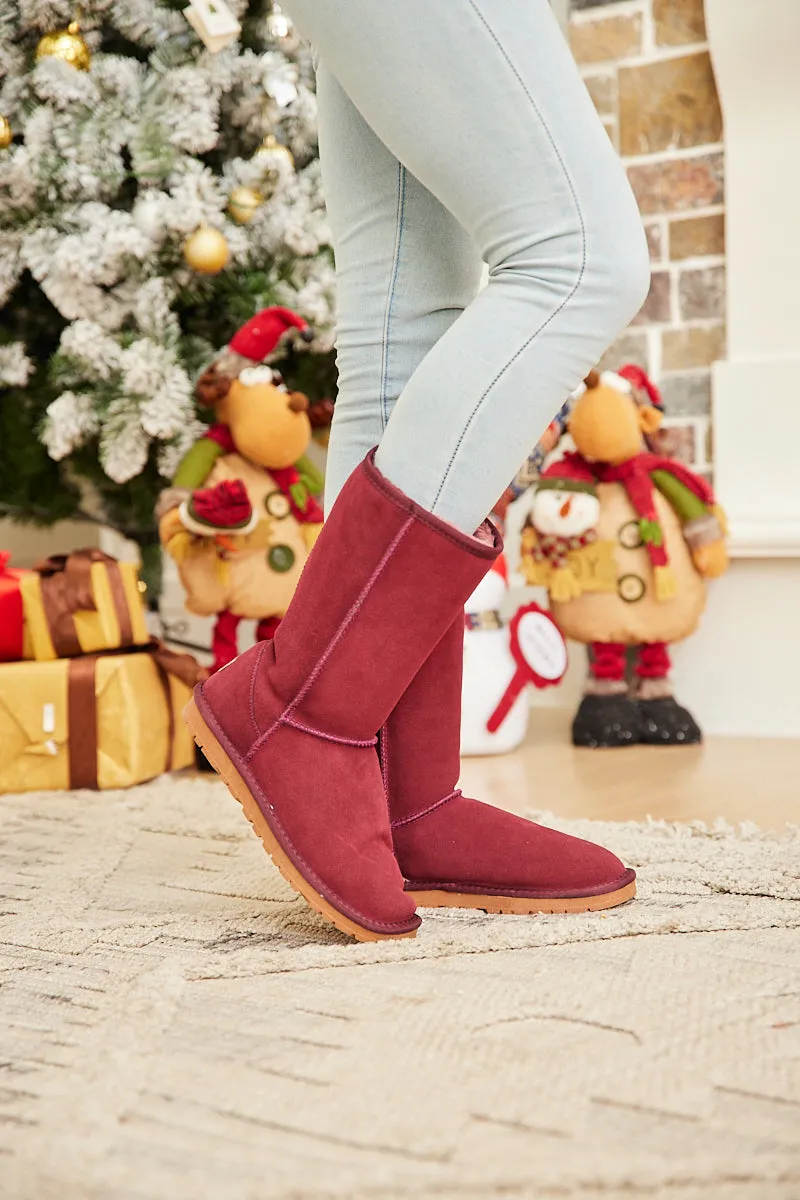 SMAIBULUN Ugg | Classic Suede Mid-Length boots - Claret