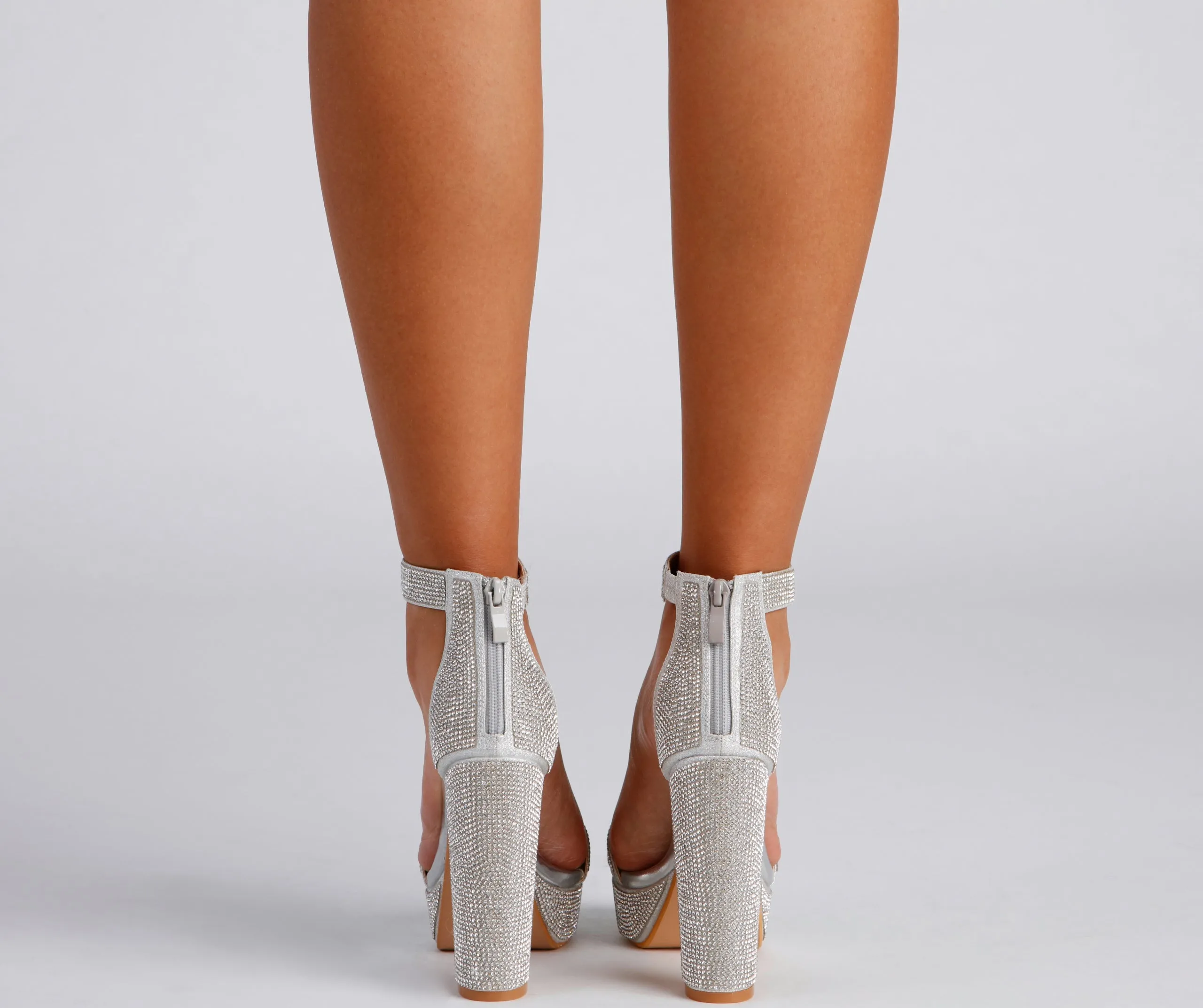 Stroke Of Midnight Rhinestone Heels
