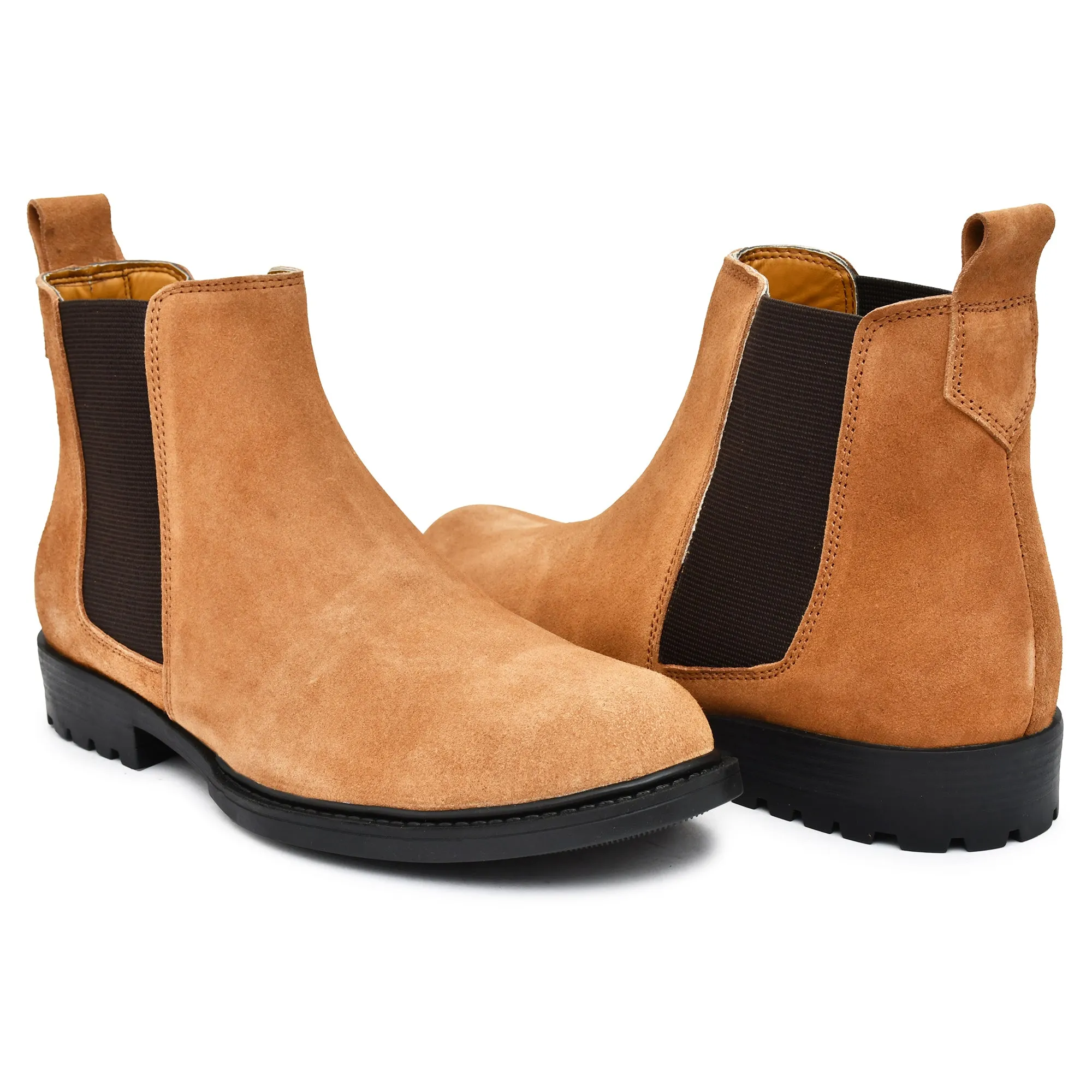 Tan Suede Leather Boots