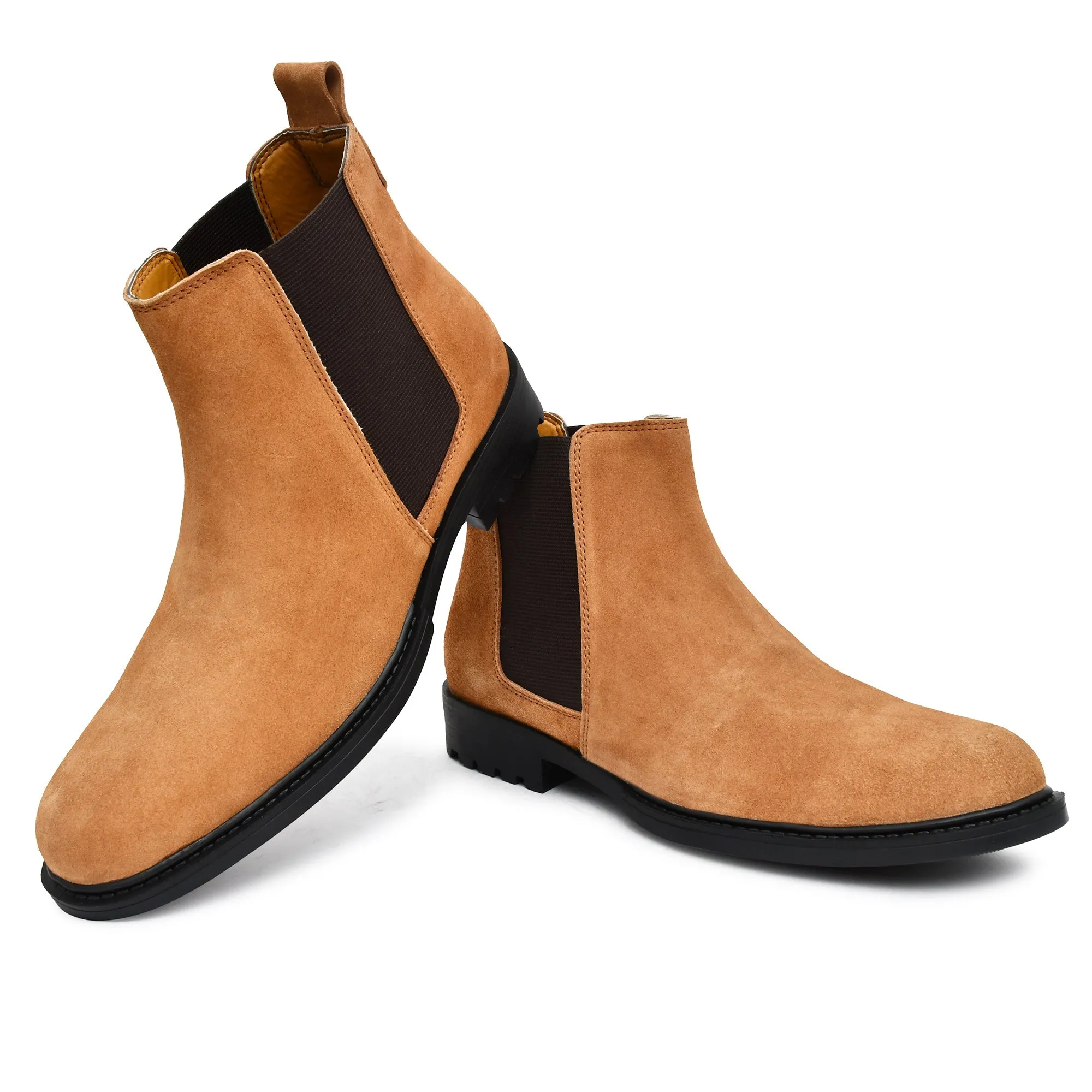 Tan Suede Leather Boots