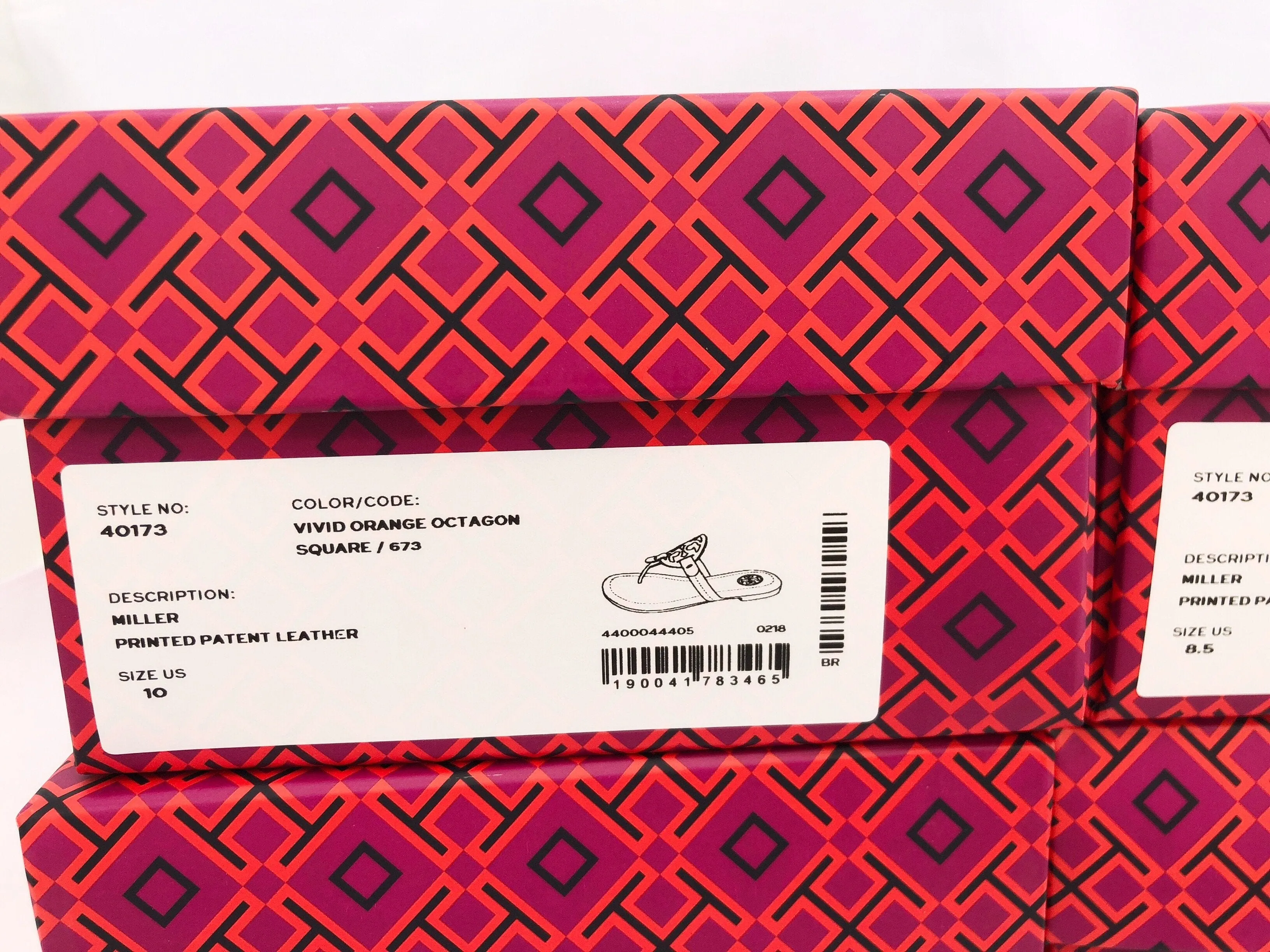 Tory Burch Miller Sandals Flip Flop Orange Coral Pink 7
