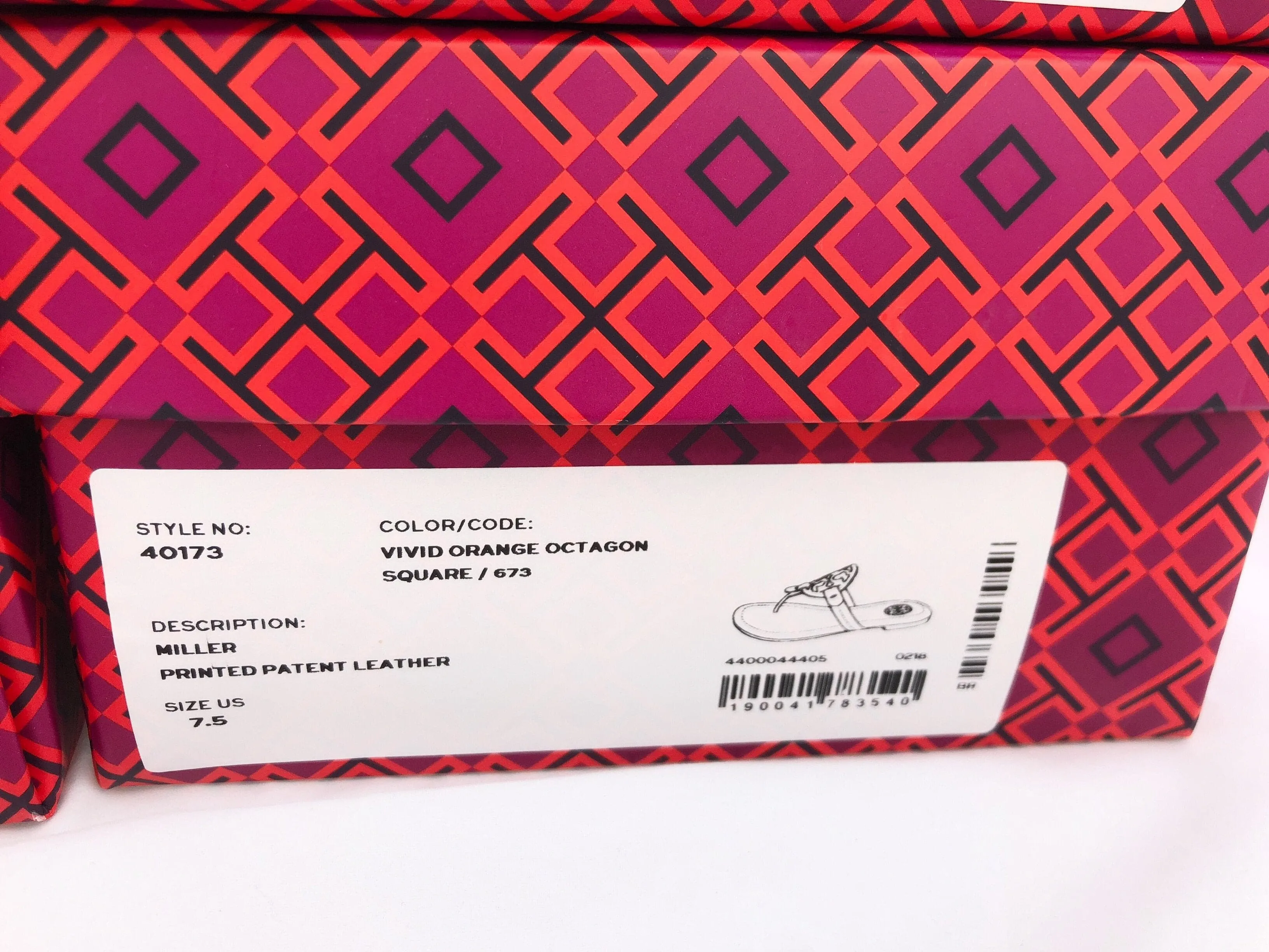 Tory Burch Miller Sandals Flip Flop Orange Coral Pink 7
