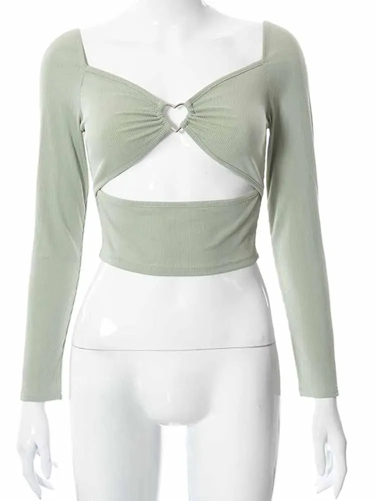 V Neck Crop Top