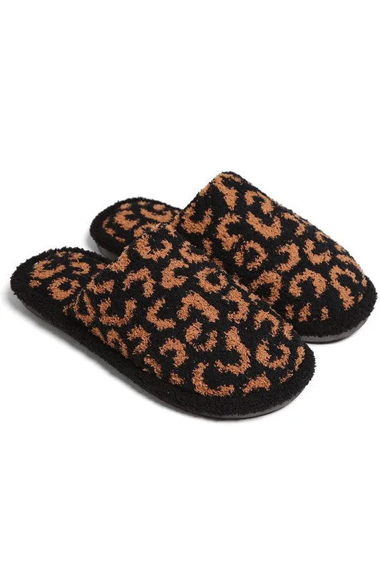 Winter Luxury Soft Leopard Pattern Slipper