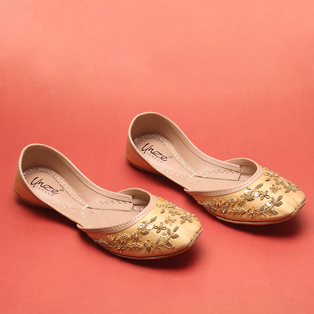 Womens "JOASH" Decorated Flat Khussa