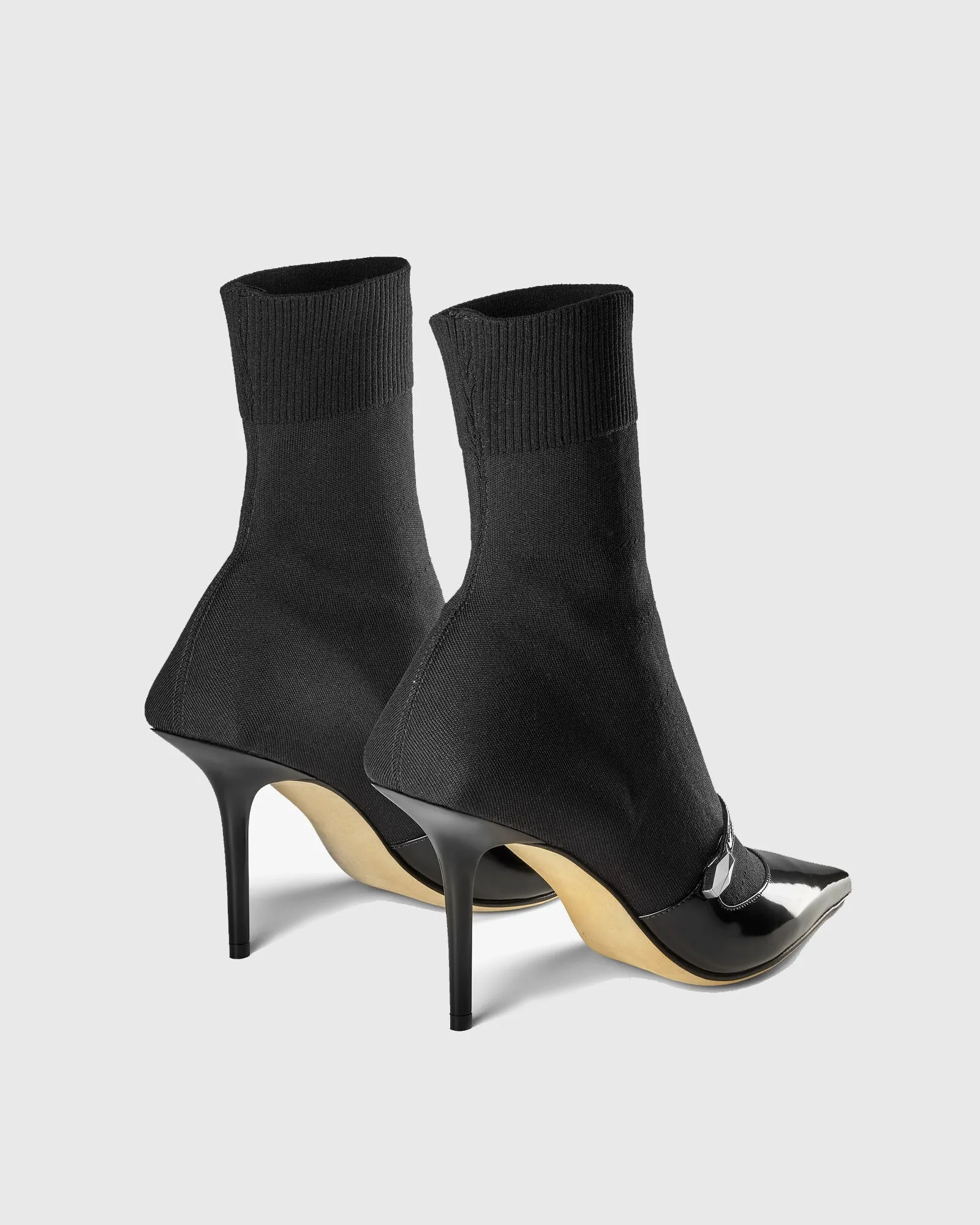 Yamha Hybrid Socks Ankle Boots In Black